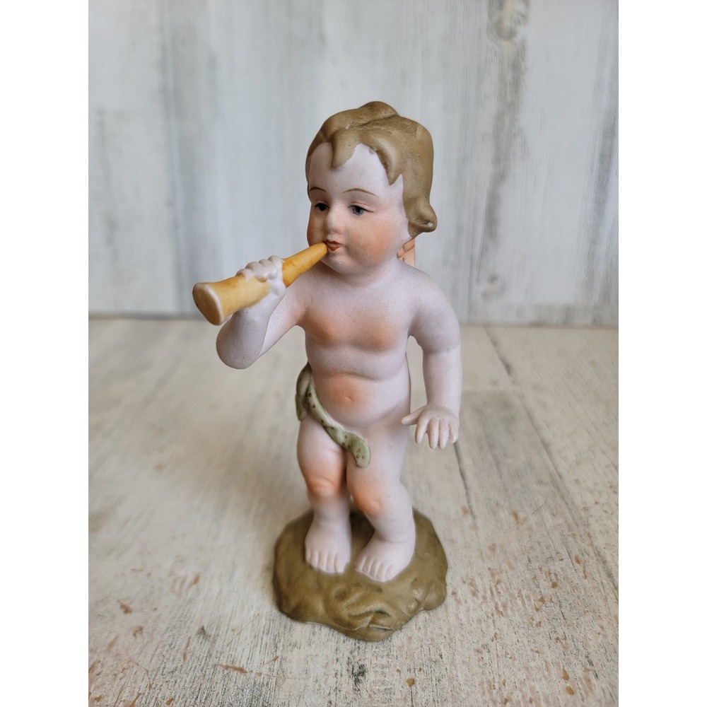 Ardalt Lenwile angel horn porcelain vintage religious Xmas cherub home figure